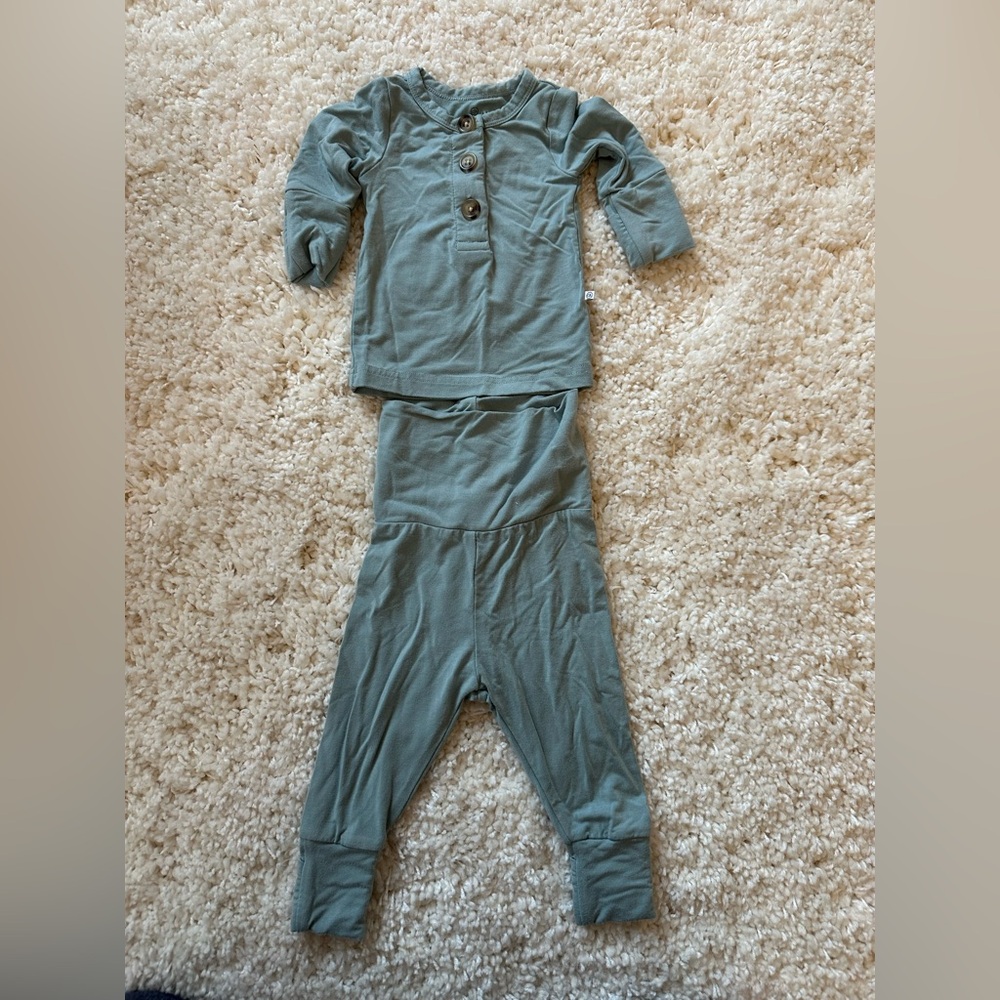 Caden Lane Light Blue Baby Outfit